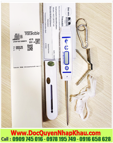 Traceable 4421, Nhiệt kế Que thăm Nhiệt –50 đến 300°C Traceable @4421 Food Traceable Thermometer |TẠM HẾT HÀNG